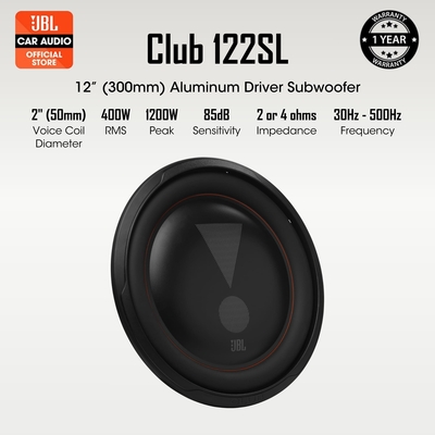 JBL CLUB 122SL | 12" Aluminum Driver Subwoofer